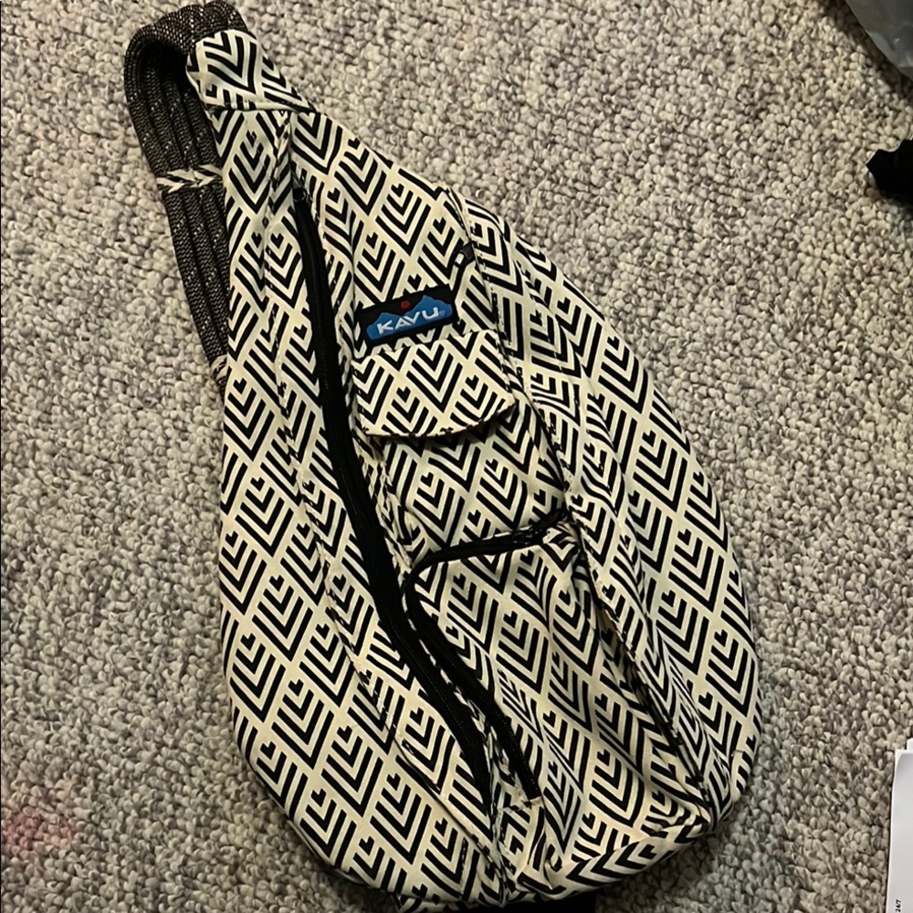 Kavu Geometric Black and White Backpack